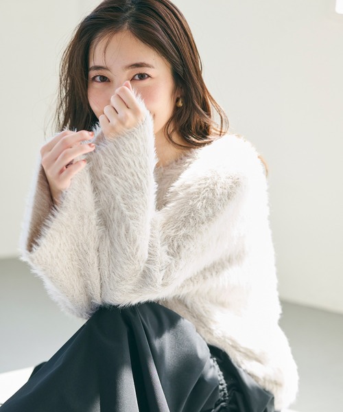 新品❤︎シャギーニット 楽天市場】[ manaodaysさんコラボ ] マルチwayシャギーニット