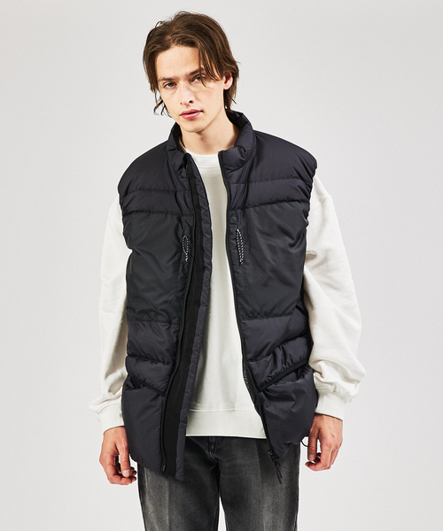 någonstansナゴンスタンスダウンベスト黒ブラックM NANGA（ナンガ） ダウンベスト ベスト × INFLUENCE」 別注 DOWN VEST