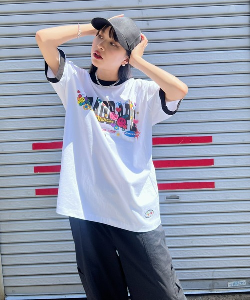 Paragraph tシャツ Paragraph(パラグラフ)/Smile Happy Ringer T