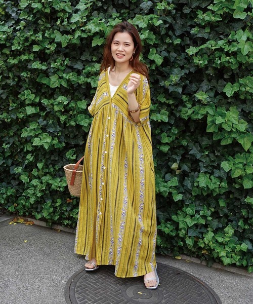 期間限定! DKNY フローラル Vネック ワンピース DAY CLOSET ワンピース レディース Vネック花柄ウエスト絞り
