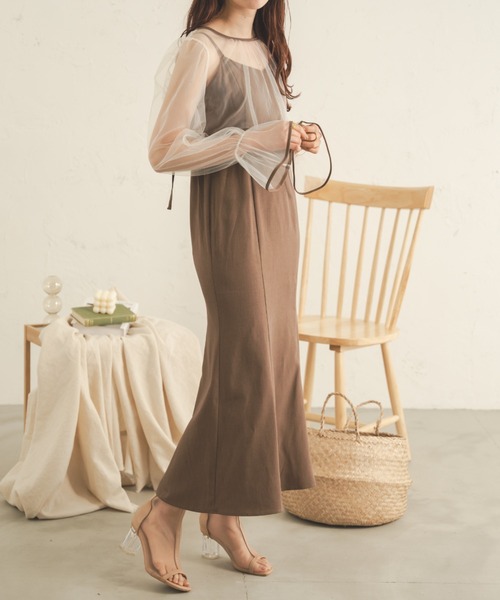 Ambre Neige ワンピース 【セットアイテム】シースルーボレロ 