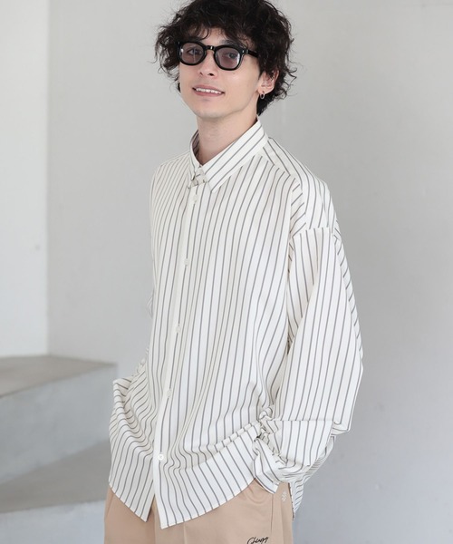 RAGEBLUE シャツ 「LUXURY+EASY」LOOSE STRIPE SHIRTS /ラグ