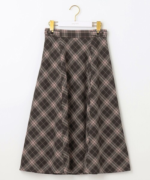 ANY SIS（エニィスィス） スカート 「洗える」ベルトポイントフレア