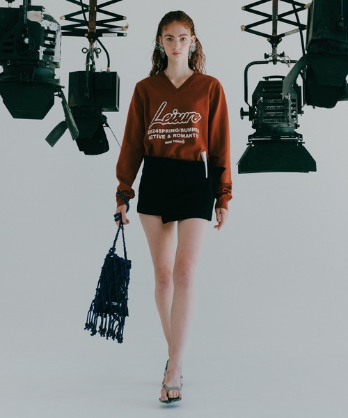 NON TOKYO ニット セーター PRINT V-NECK KNIT レディース