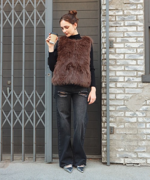 GLAMOROUS JANE（グラマラスジェーン） ベスト ジレ ファーベスト