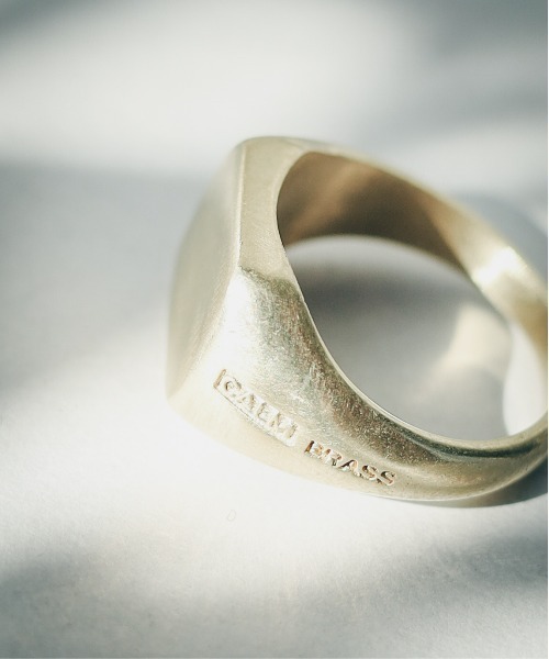 MUG 指輪 リング 「CALM」BRASS Square Signet Ring レディース
