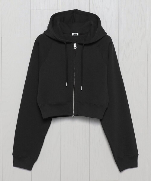 H BEAUTY&YOUTH クルーザー ジップフーディー L 黒 H BEAUTY&YOUTH UNITED ARROWS パーカー 「H」ドライタッチスウェット