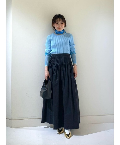 allureville（アルアバイル） スカート タフタピンタックギャザー