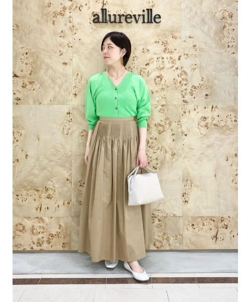 allureville（アルアバイル） スカート タフタピンタックギャザー