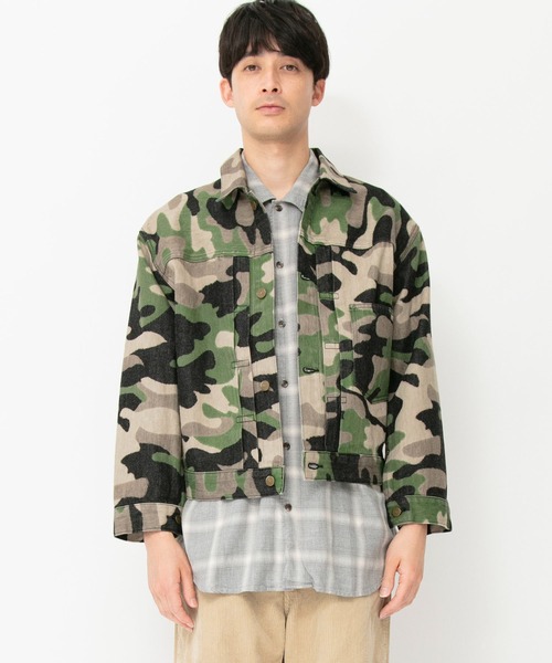 ④MーLサイズ　カモフラ.レオパード.デニムパッチワークジャケット ④MーLサイズカモフラ.レオパード.デニムパッチワークジャケット