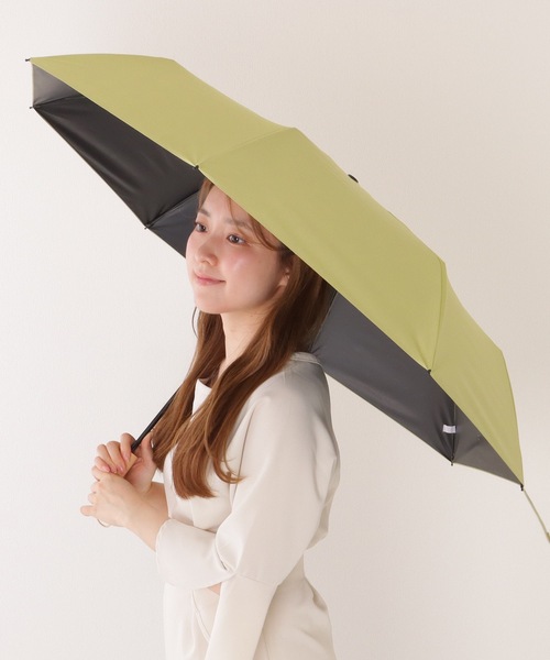 Lace Ladies 折りたたみ傘 「雨晴兼用」 ソリッドカラー ウッド調