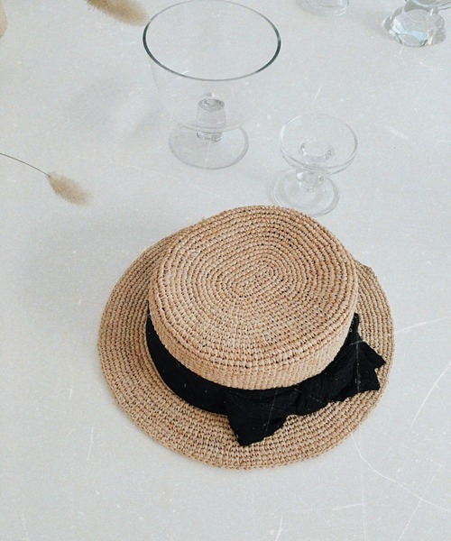 ORIENT MILLINERY 帽子 ハット NACHO「ナチョ」ラフィアこま編みキャノ