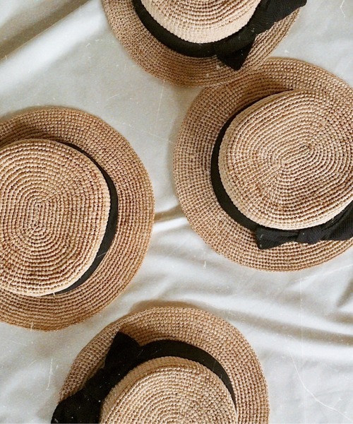 ORIENT MILLINERY 帽子 ハット NACHO「ナチョ」ラフィアこま編み