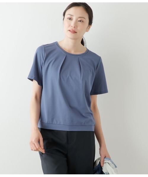 tシャツ レーヨンナイロンジャージー 半袖プルオーバー レディース NEWYORKER tシャツ レーヨンナイロンジャージー 半袖プル