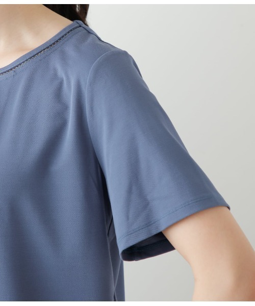 tシャツ レーヨンナイロン ニットプルオーバー レディース NEWYORKER tシャツ レーヨンナイロンジャージー 半袖プル