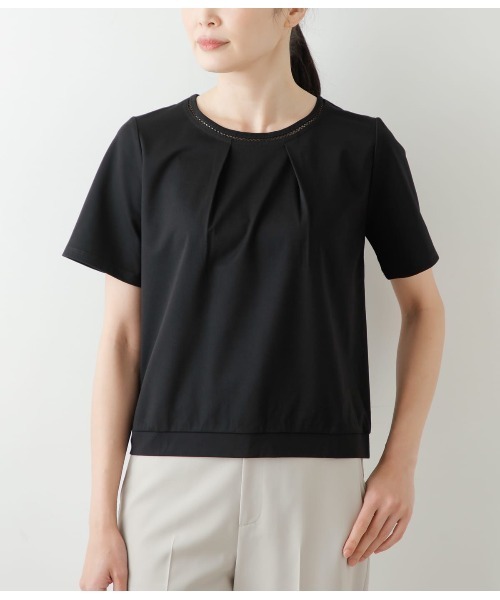 tシャツ スーペリアジャージー Uネック半袖プルオーバー レディース 洗える】 スーペリアジャージー Uネック半袖プルオーバー / ICB