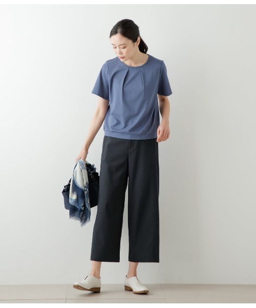 tシャツ レーヨンナイロン ニットプルオーバー レディース NEWYORKER tシャツ レーヨンナイロンジャージー 半袖プル