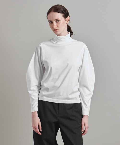 tシャツ 「LOEFF」クレセントスリーブ タートルネック カットソー レディース