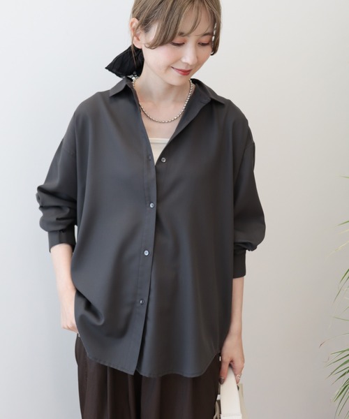 ブラウス シャツ バックタックシャツ レディース AMERICAN HOLIC ブラウス シャツ バックタックシアーシャツ