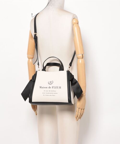 Maison de FLEUR トートバッグ バッグ キャンバススクエア2Way