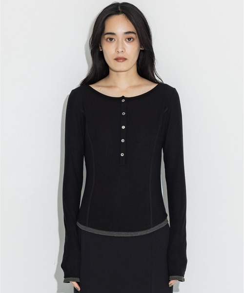 STUDIOUS（ステュディオス） ヘンリーネック tシャツ 「STUDIOUS