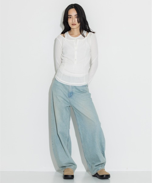 STUDIOUS（ステュディオス） ヘンリーネック tシャツ 「STUDIOUS