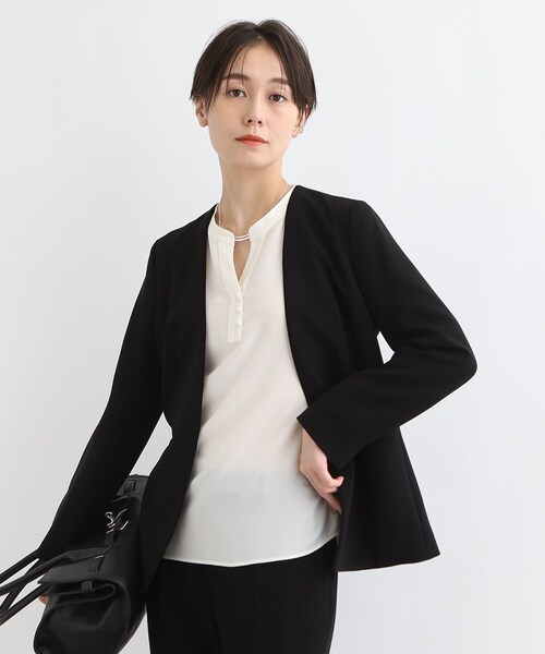 INDIVI スーツ ３点セット ジャケット パンツ スカート Sサイズ INDIVI（インディヴィ） スーツ 「洗える／日本製／定番スーツ