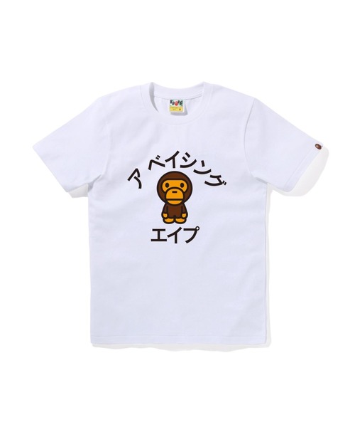 tシャツ BABY MILO KATAKANA COLLEGE TEE レディース