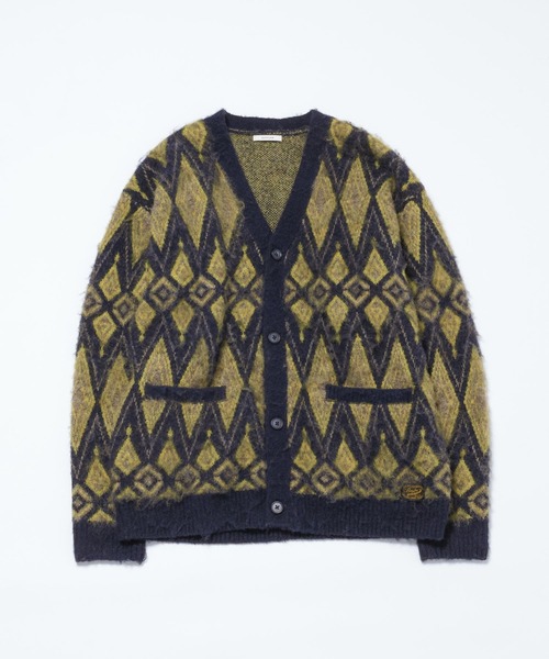 BAYFLOW（ベイフロー） カーディガン 7ゲージミックス柄ニット