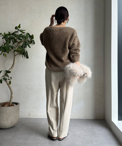 美品☆ DouDou ハイウエストパンツ ブラック DouDou パンツ ハイウエストパンツ レディース : ZOZOTOWN Yahoo