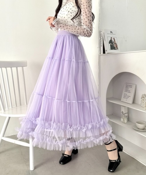 Loueme スカート 「9色展開 /26SS新色ラベンダー追加」ボリューム