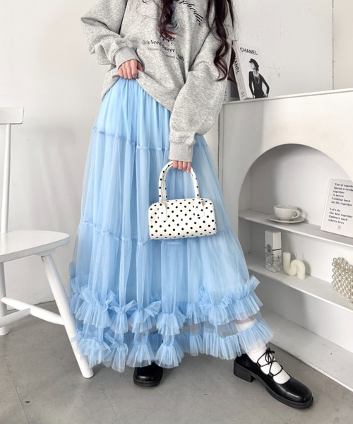 Loueme スカート 「9色展開 /26SS新色ラベンダー追加」ボリューム