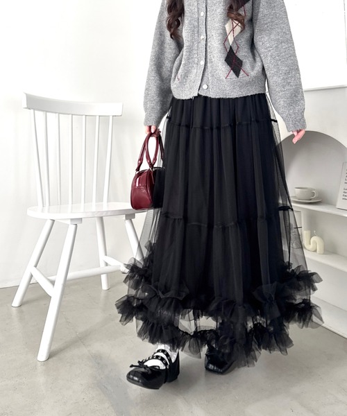 Loueme スカート 「9色展開 /26SS新色ラベンダー追加」ボリューム