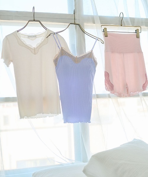 snidel 【ラフィナン®】キャミソール ショートパンツ SNIDEL HOME パジャマ ルームウェア 「ラフィナン(R)」ショート