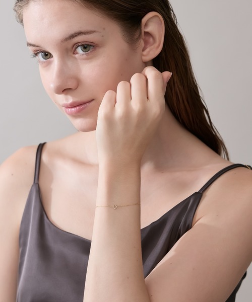 ブレスレット 「Tiny Motif」K10ダイヤモンドブレスレット(0.02ct) レディースの画像