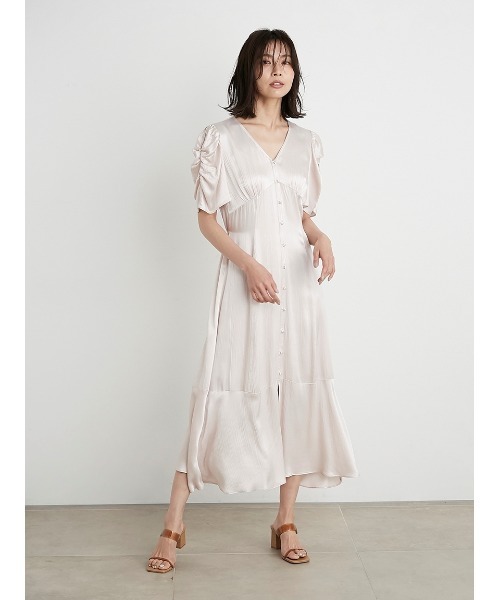 [SNIDEL] короткий рукав One-piece 0 grayish бежевый женский 