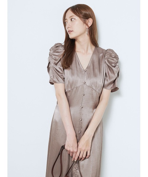 [SNIDEL] короткий рукав One-piece 0 grayish бежевый женский 