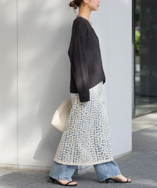 JOURNAL STANDARD relume スカート フラワーレースナロー
