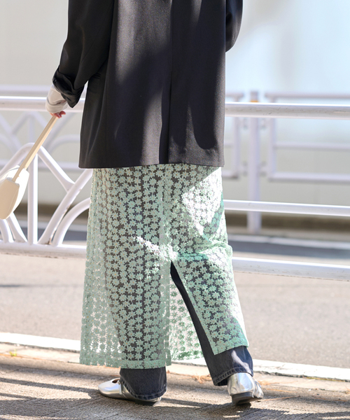 JOURNAL STANDARD relume スカート フラワーレースナロー