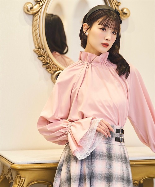 SWINGLE（スウィングル） ブラウス シャツ 「鶴嶋乃愛コラボ」フリル