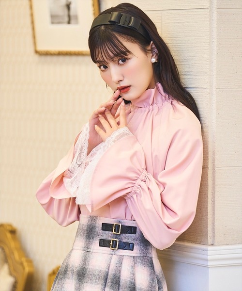 SWINGLE（スウィングル） ブラウス シャツ 「鶴嶋乃愛コラボ」フリル