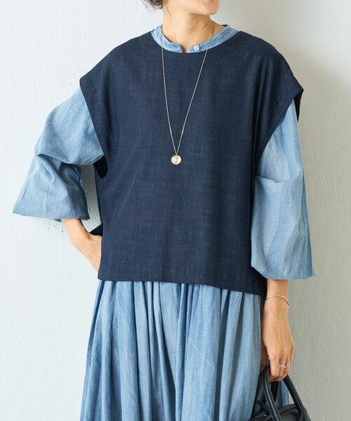 ブラウス シャツ ショートベスト レディース