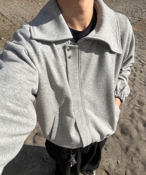 ブルゾン アウター 「EPNK」Asymmetry collar blouson 