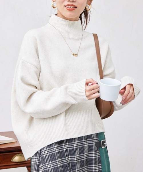 「Chez toi」 長袖ニット FREE オフホワイト レディース_画像3