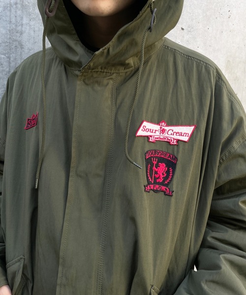 「WHO'S WHO gallery」 「SOURCREAM」モッズコート FREE カーキ メンズ_画像3