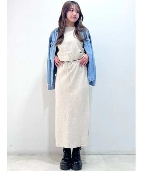 GAP スカート リネンブレンドスリットミディスカート : ZOZOTOWN