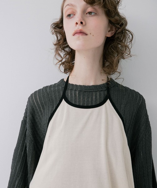 キャミソール holder neck piping knit