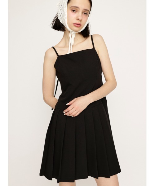【GUMZZI】レイヤード風半袖プリーツミニワンピースto28637 SLY ワンピース PLEATS CAMI S/OP プリーツ キャミ ショート