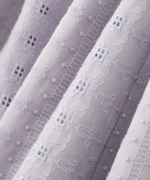 【PROPORTION BODY DRESSING】刺繍レースワンピース EDIT COLOGNE》シャーリング袖刺繍レースワンピース
