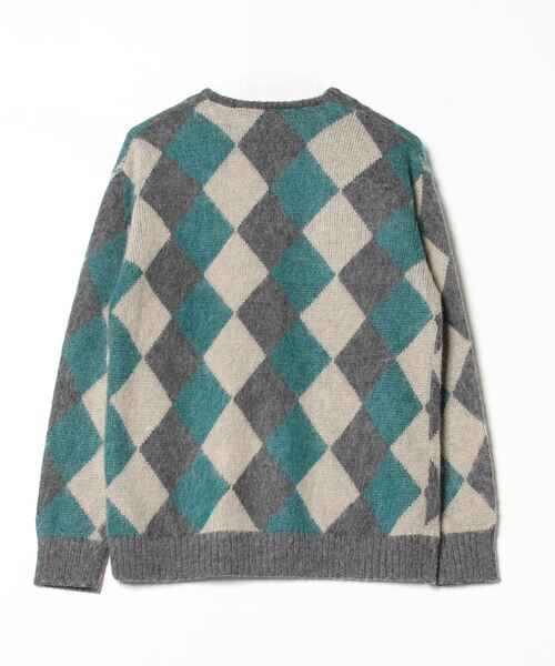 Needles ダイヤモンド柄カーディガン S Needles（ニードルス） ニットカーディガン S グレー メンズ